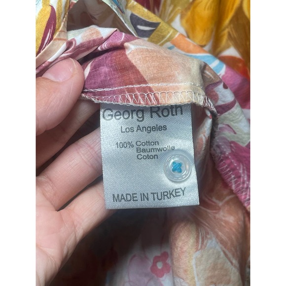 Georg Roth Orange Printed Long Sleeve Blouse - Picture 4 of 4